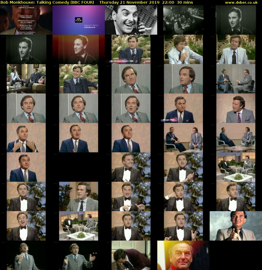 Bob Monkhouse: Talking Comedy (BBC FOUR) Thursday 21 November 2019 22:00 - 22:30
