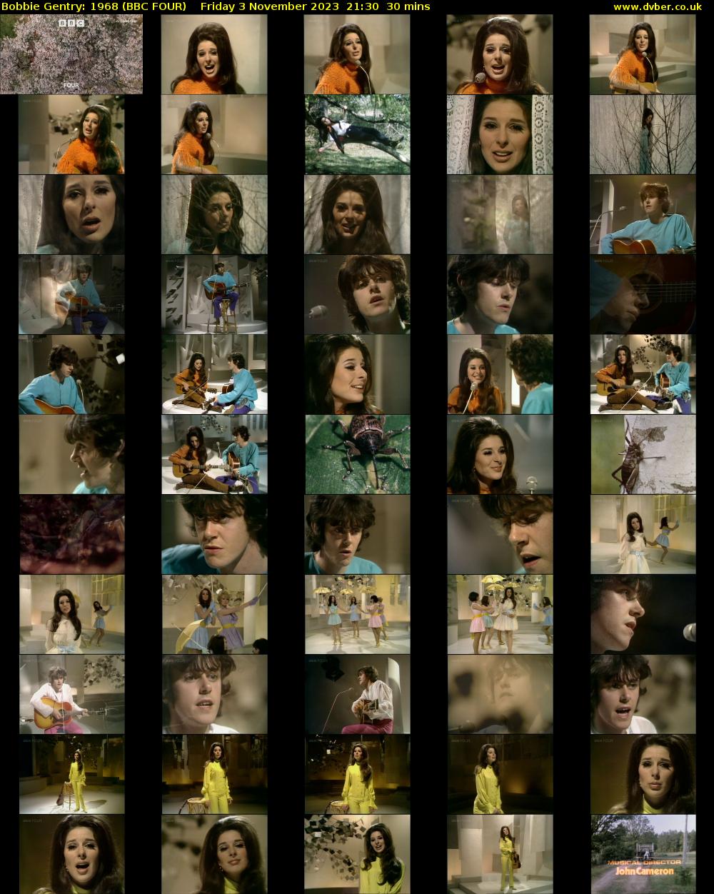 Bobbie Gentry: 1968 (BBC FOUR) Friday 3 November 2023 21:30 - 22:00