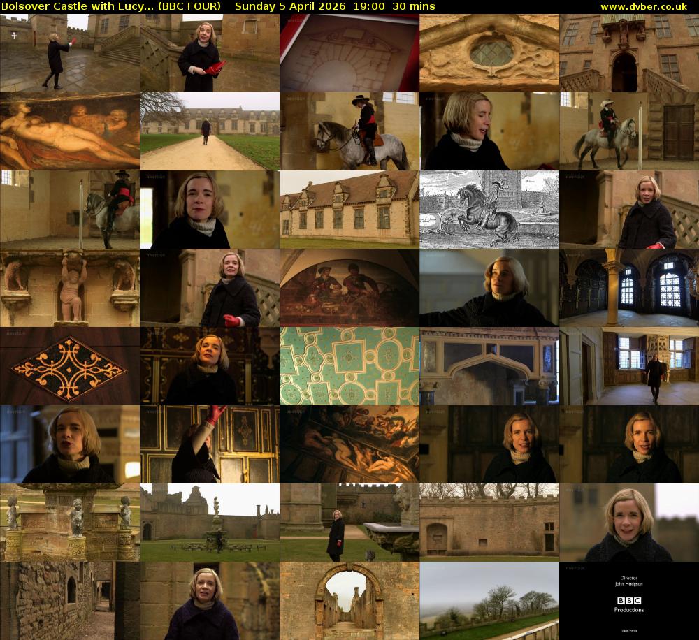 Bolsover Castle with Lucy... (BBC FOUR) Sunday 5 April 2026 19:00 - 19:30