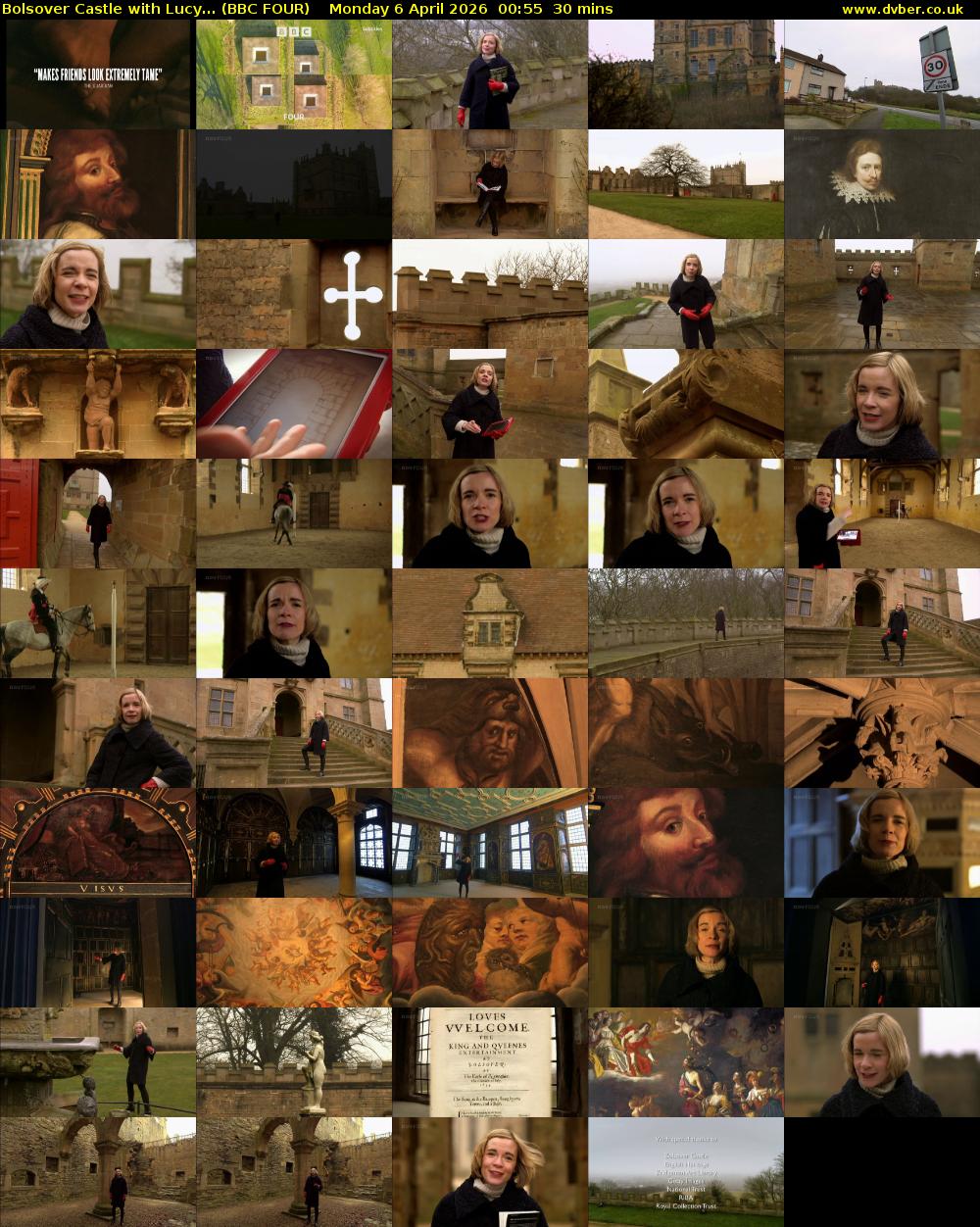 Bolsover Castle with Lucy... (BBC FOUR) Monday 6 April 2026 00:55 - 01:25