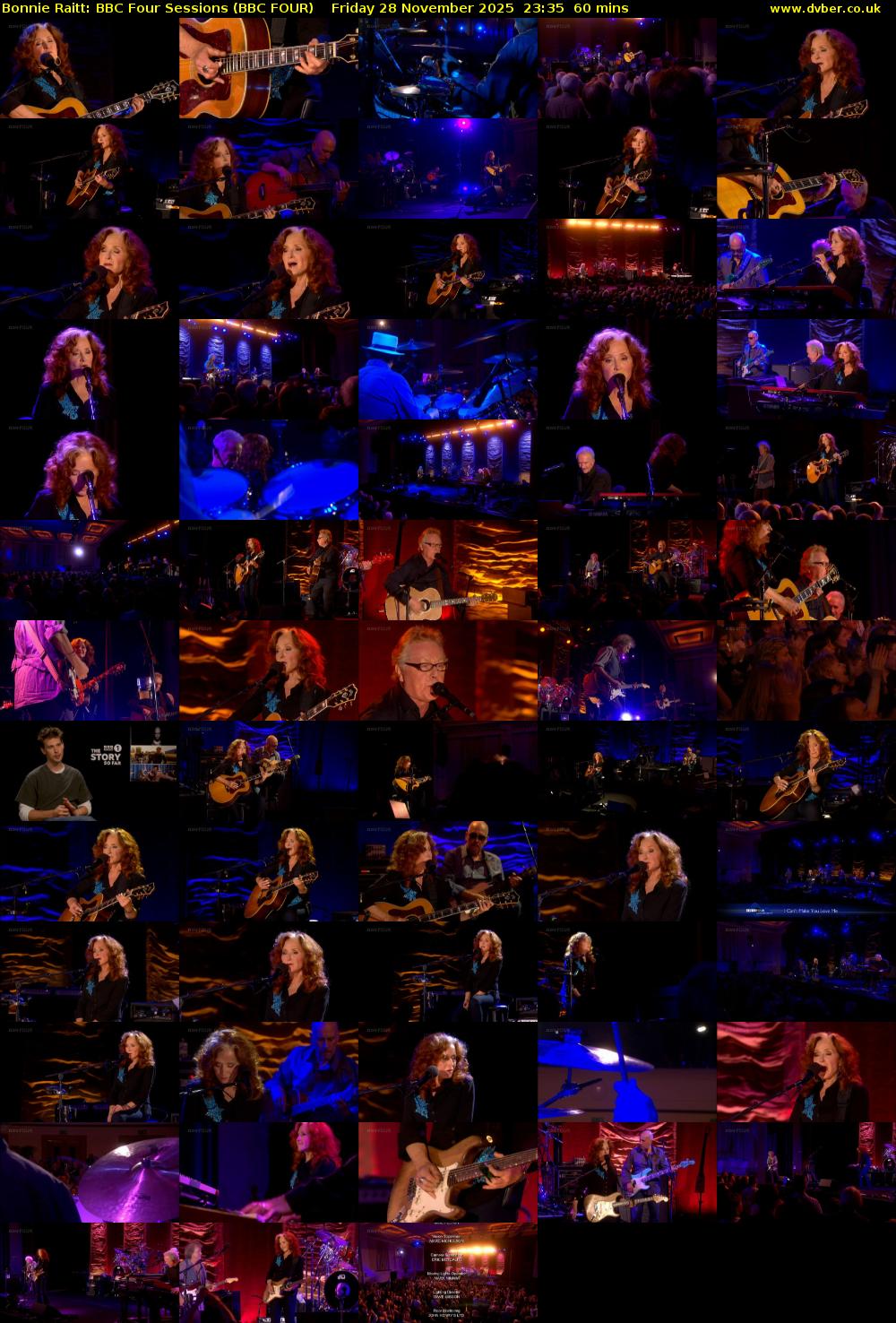 Bonnie Raitt: BBC Four Sessions (BBC FOUR) Friday 28 November 2025 23:35 - 00:35