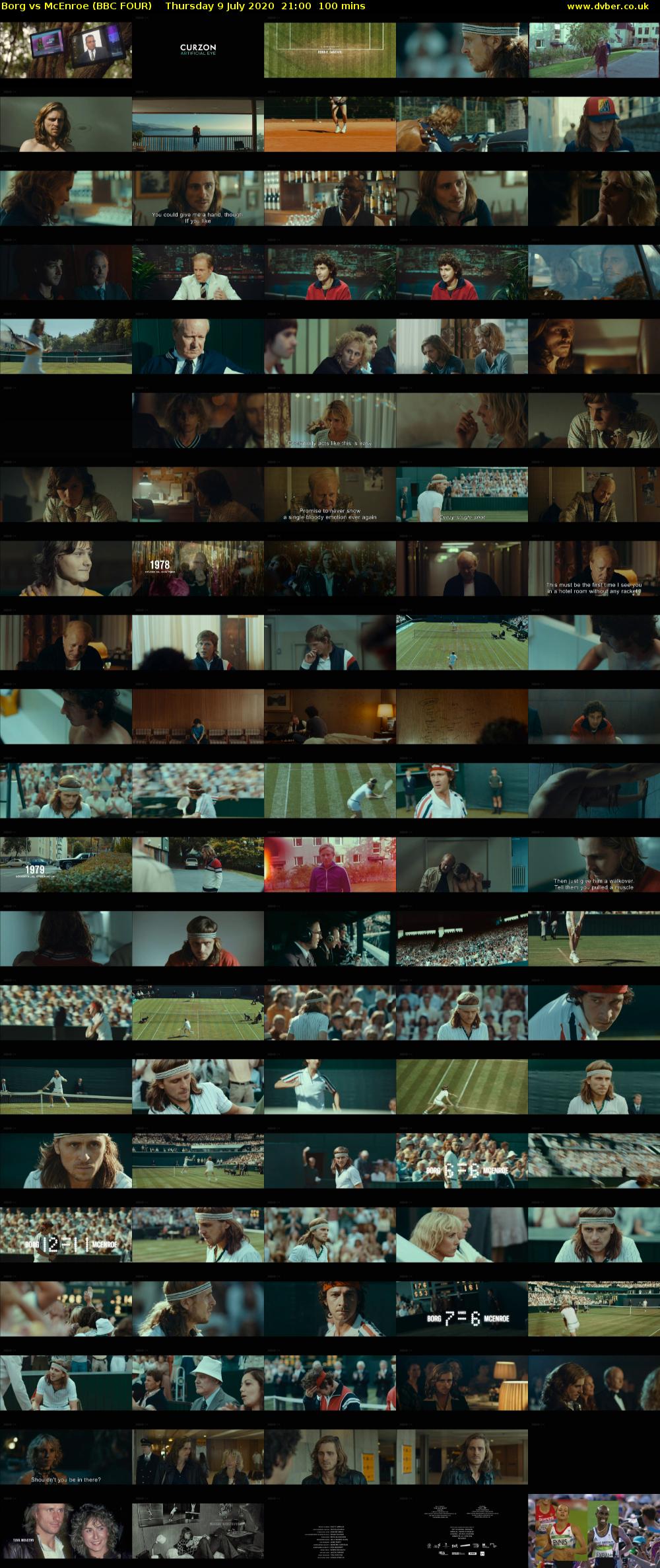 Borg vs McEnroe (BBC FOUR) Thursday 9 July 2020 21:00 - 22:40