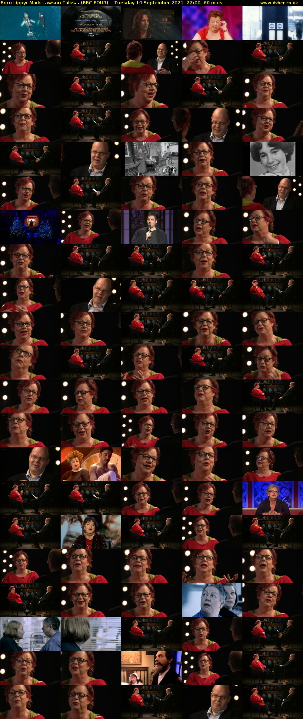 Born Lippy: Mark Lawson Talks... (BBC FOUR) Tuesday 14 September 2021 22:00 - 23:00