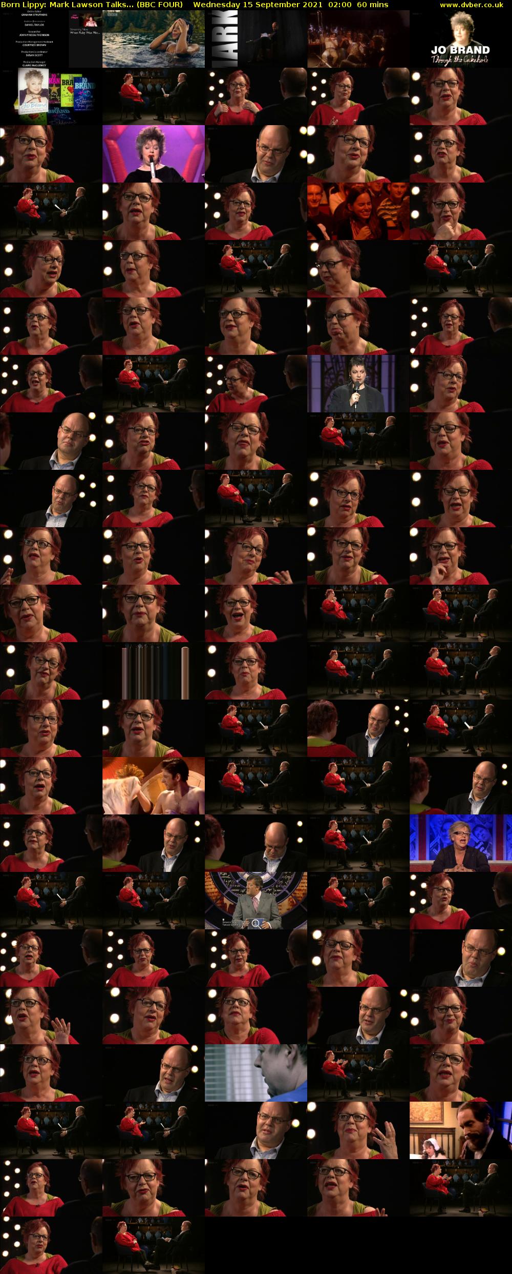 Born Lippy: Mark Lawson Talks... (BBC FOUR) Wednesday 15 September 2021 02:00 - 03:00