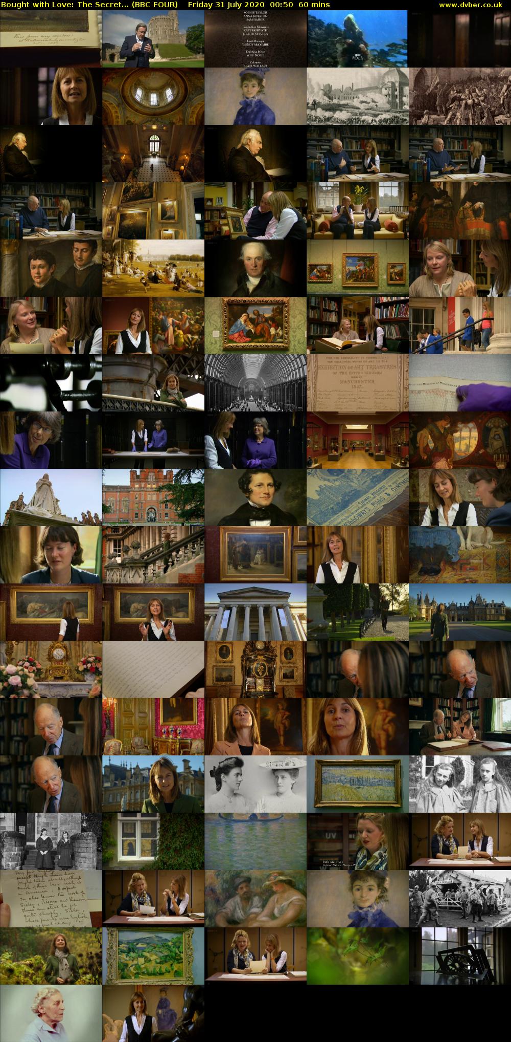 Bought with Love: The Secret... (BBC FOUR) Friday 31 July 2020 00:50 - 01:50