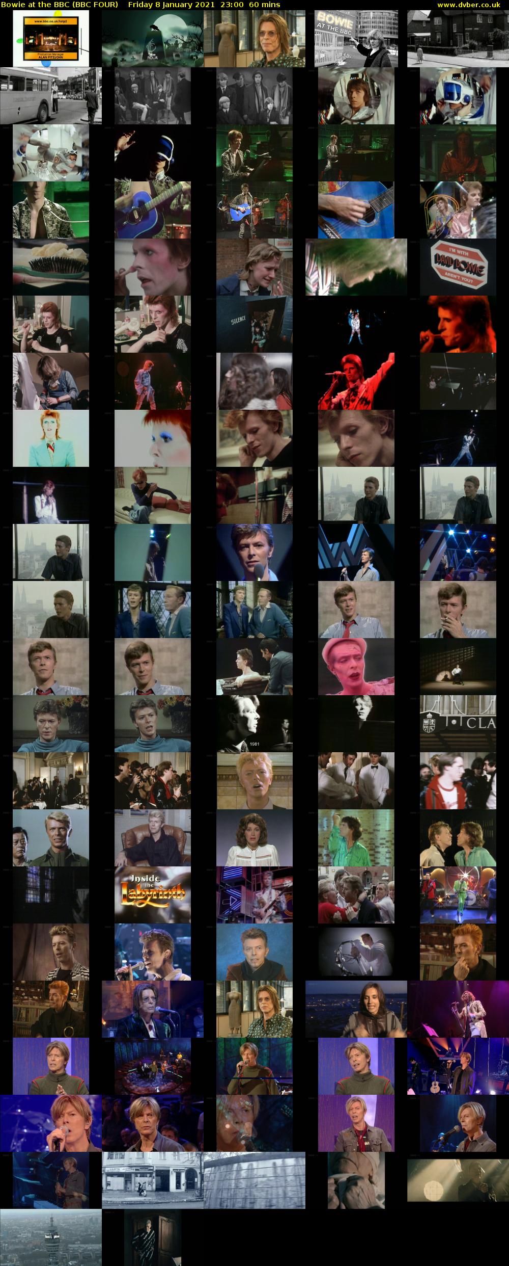 Bowie at the BBC (BBC FOUR) Friday 8 January 2021 23:00 - 00:00