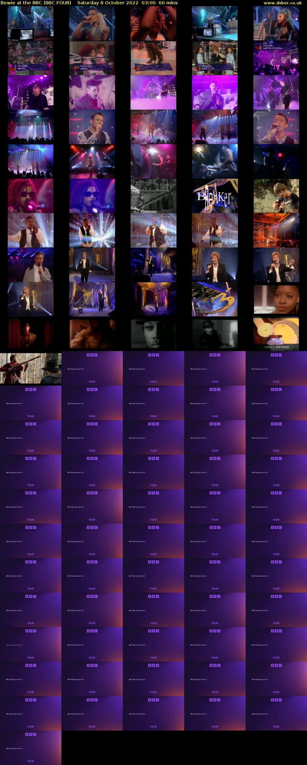 Bowie at the BBC (BBC FOUR) Saturday 8 October 2022 03:00 - 04:00