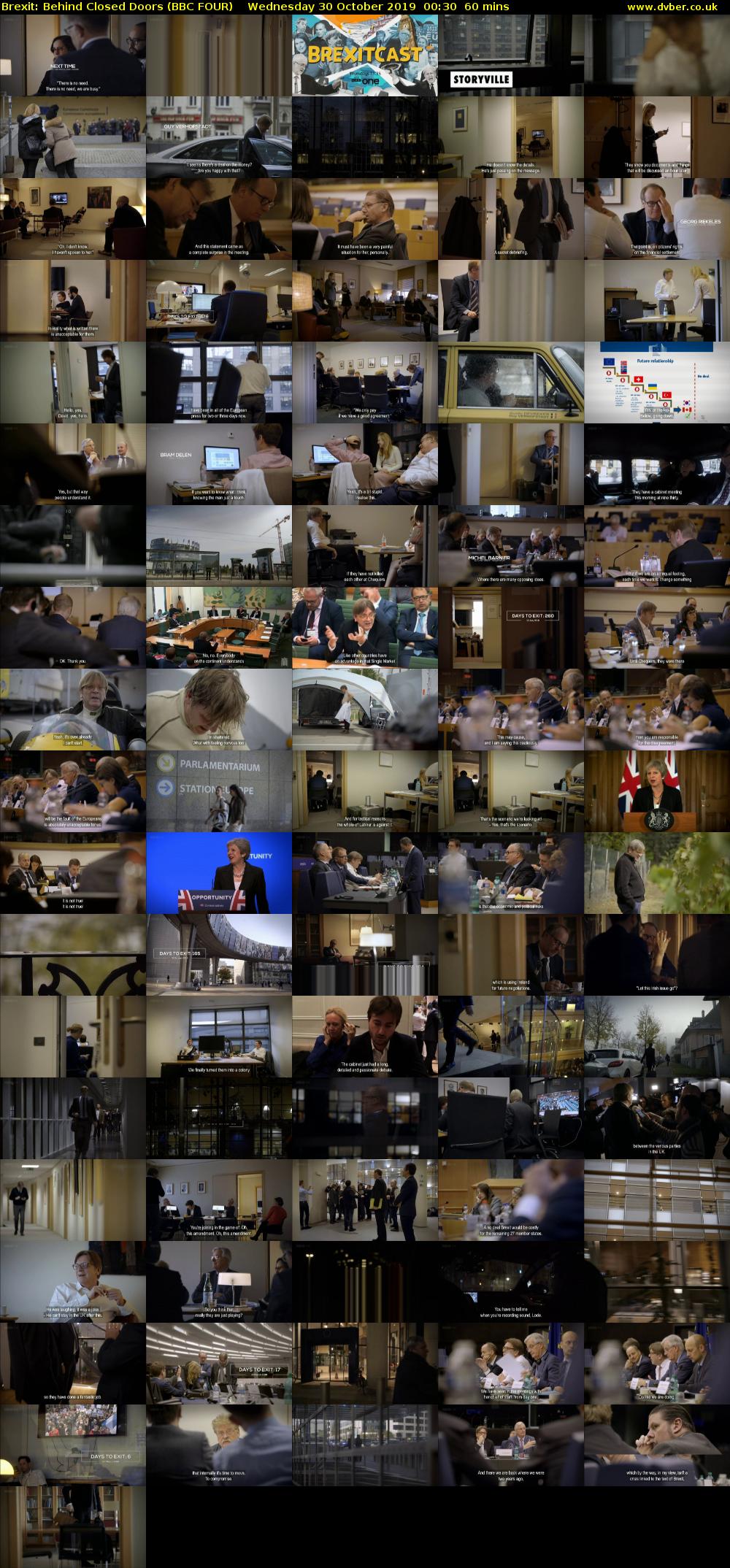 Brexit: Behind Closed Doors (BBC FOUR) Wednesday 30 October 2019 00:30 - 01:30