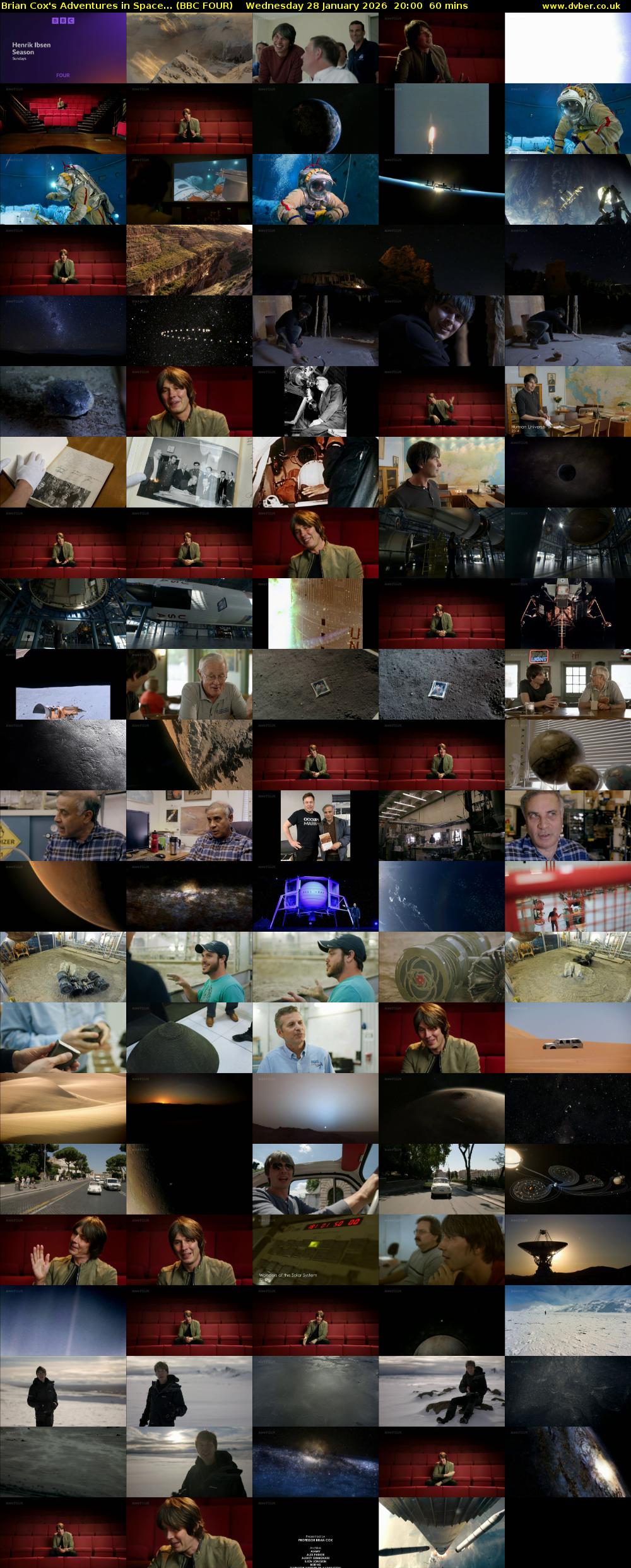 Brian Cox's Adventures in Space... (BBC FOUR) Wednesday 28 January 2026 20:00 - 21:00