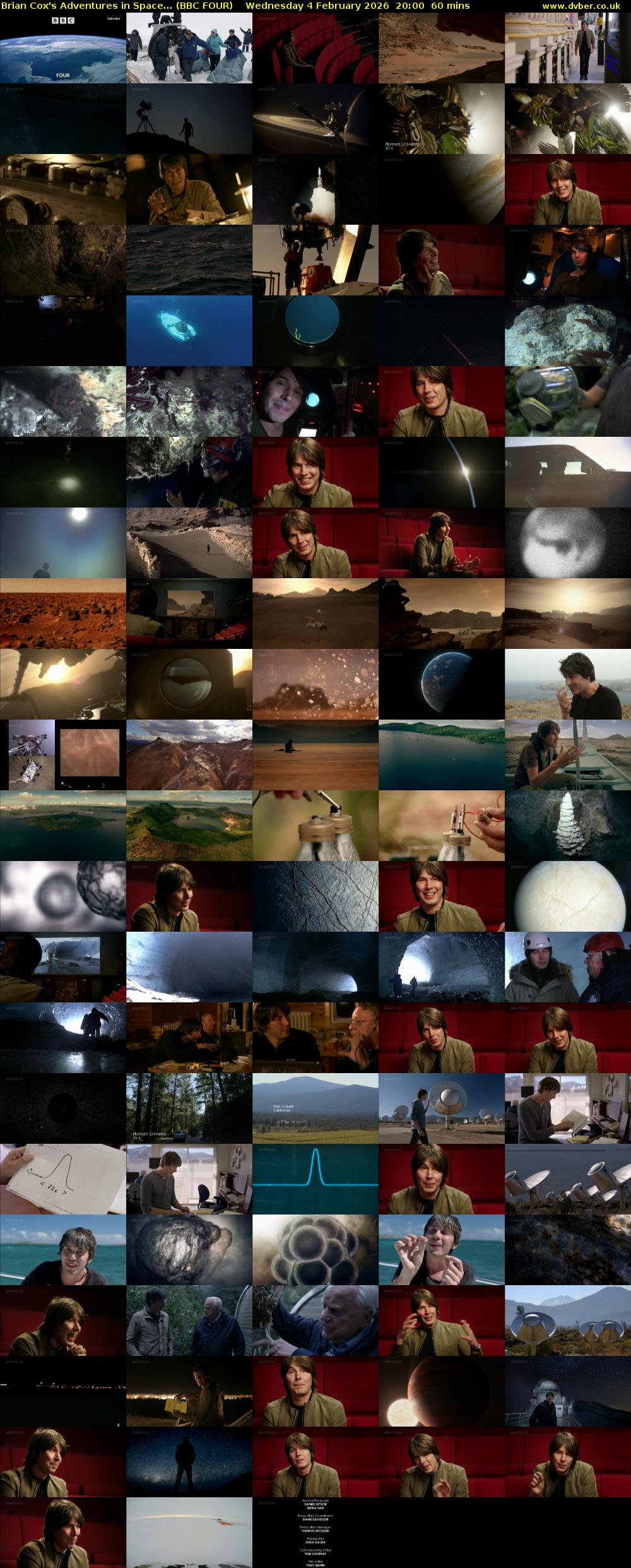 Brian Cox's Adventures in Space... (BBC FOUR) Wednesday 4 February 2026 20:00 - 21:00