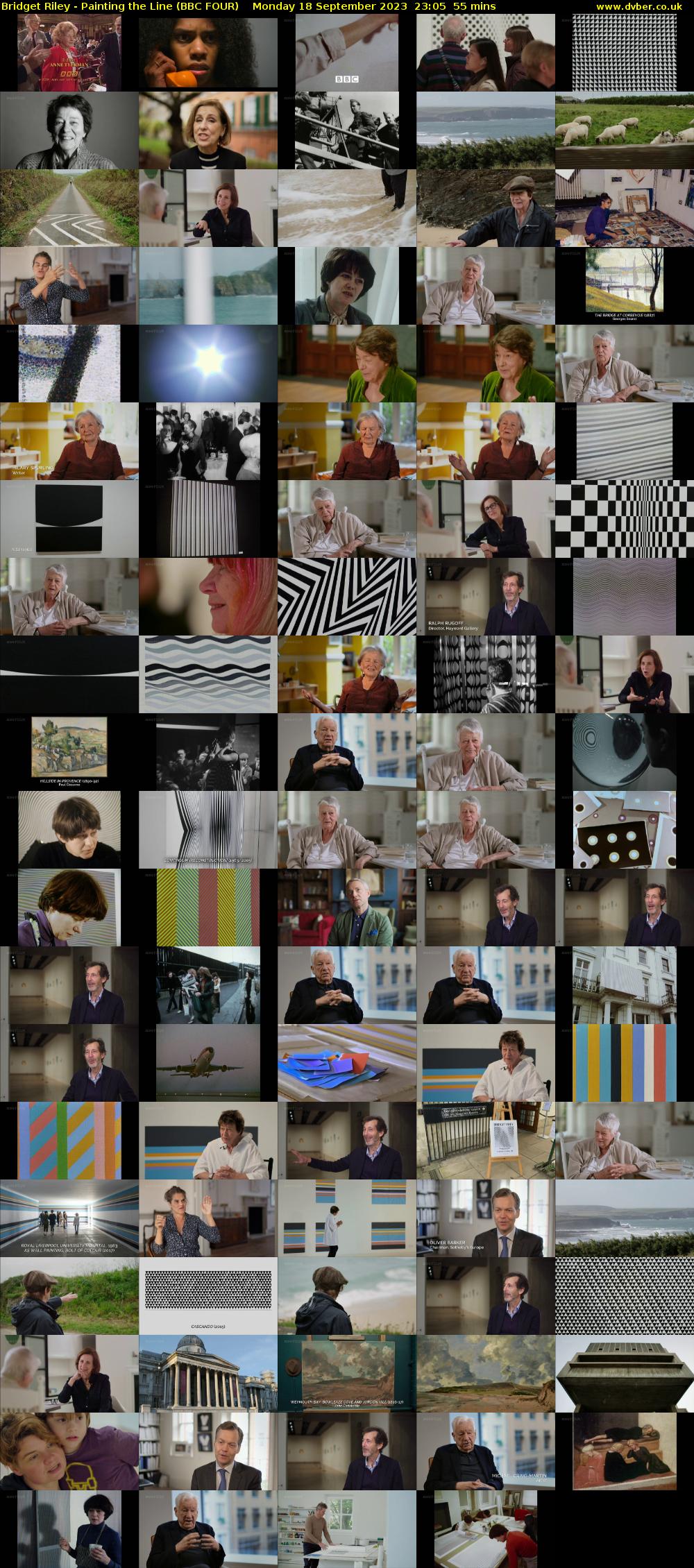 Bridget Riley - Painting the Line (BBC FOUR) Monday 18 September 2023 23:05 - 00:00