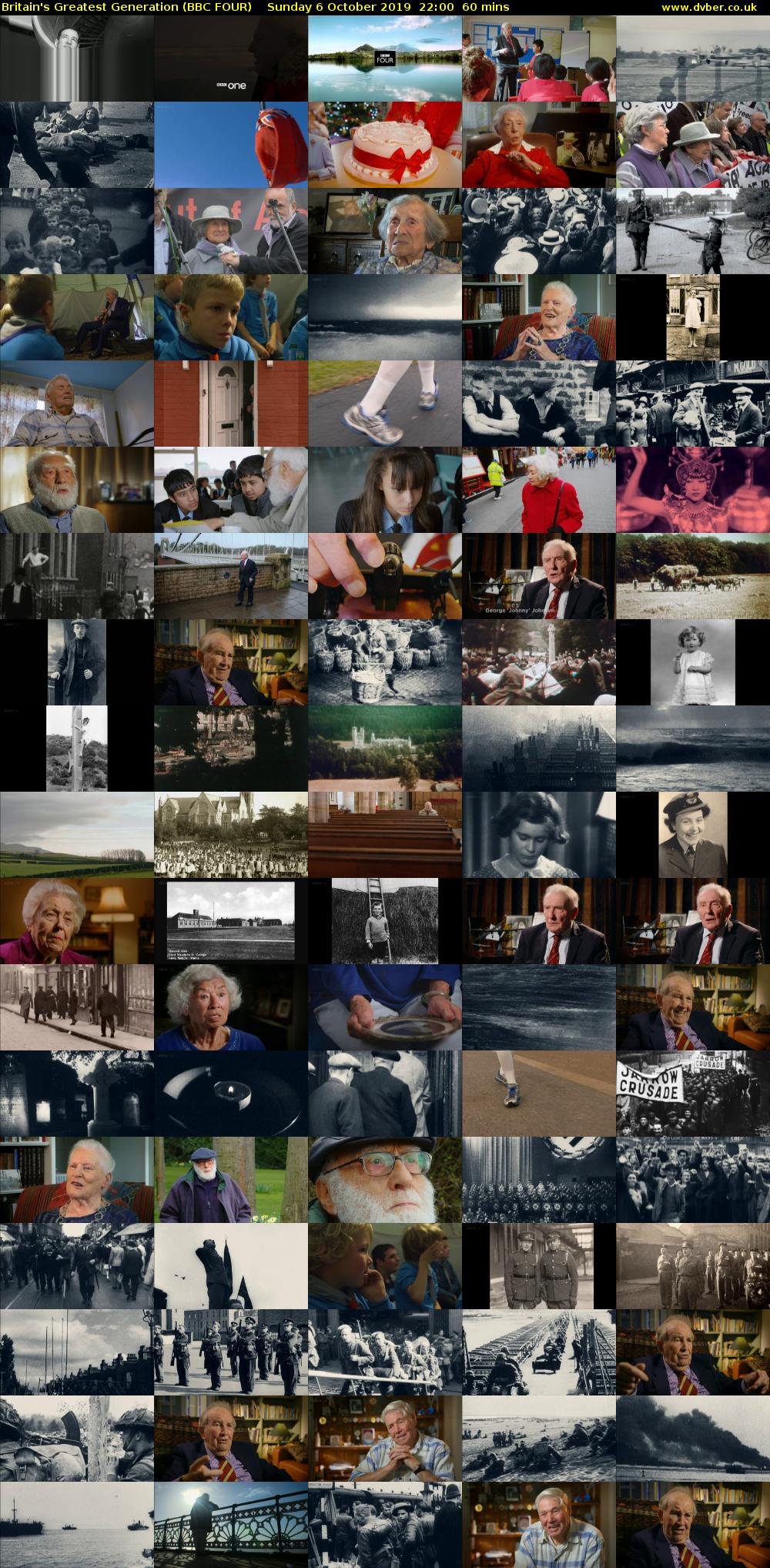 Britain's Greatest Generation (BBC FOUR) Sunday 6 October 2019 22:00 - 23:00