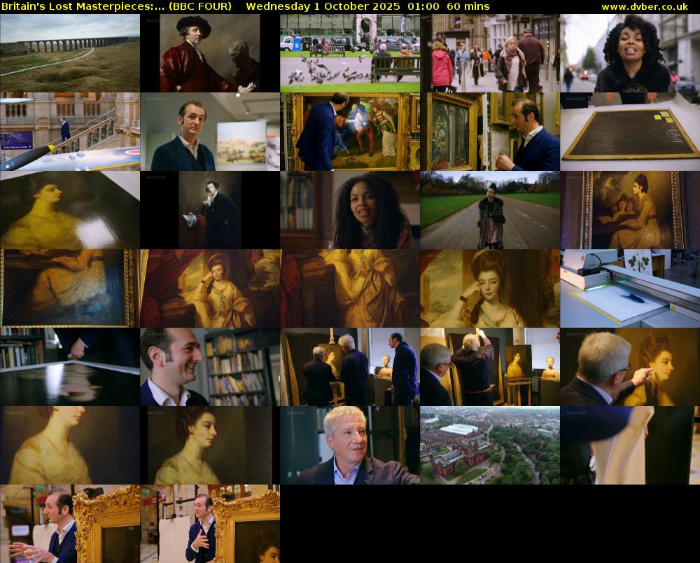 Britain's Lost Masterpieces:... (BBC FOUR) Wednesday 1 October 2025 01:00 - 02:00