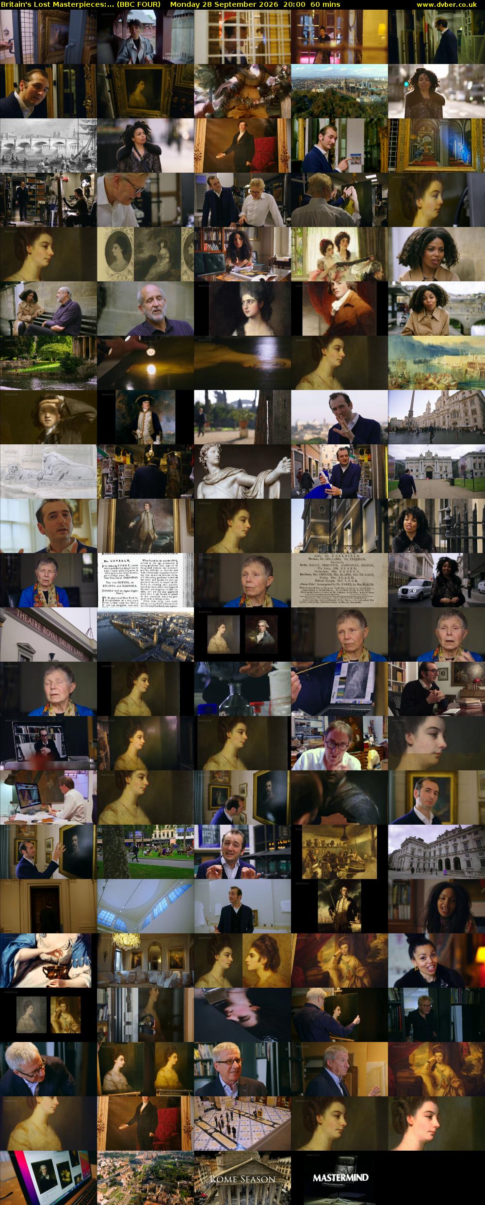 Britain's Lost Masterpieces:... (BBC FOUR) Monday 28 September 2026 20:00 - 21:00