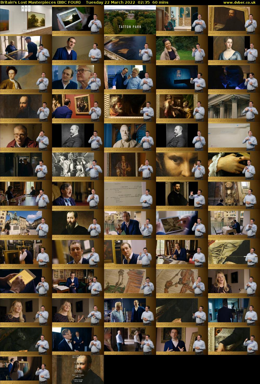 Britain's Lost Masterpieces (BBC FOUR) Tuesday 22 March 2022 02:35 - 03:35