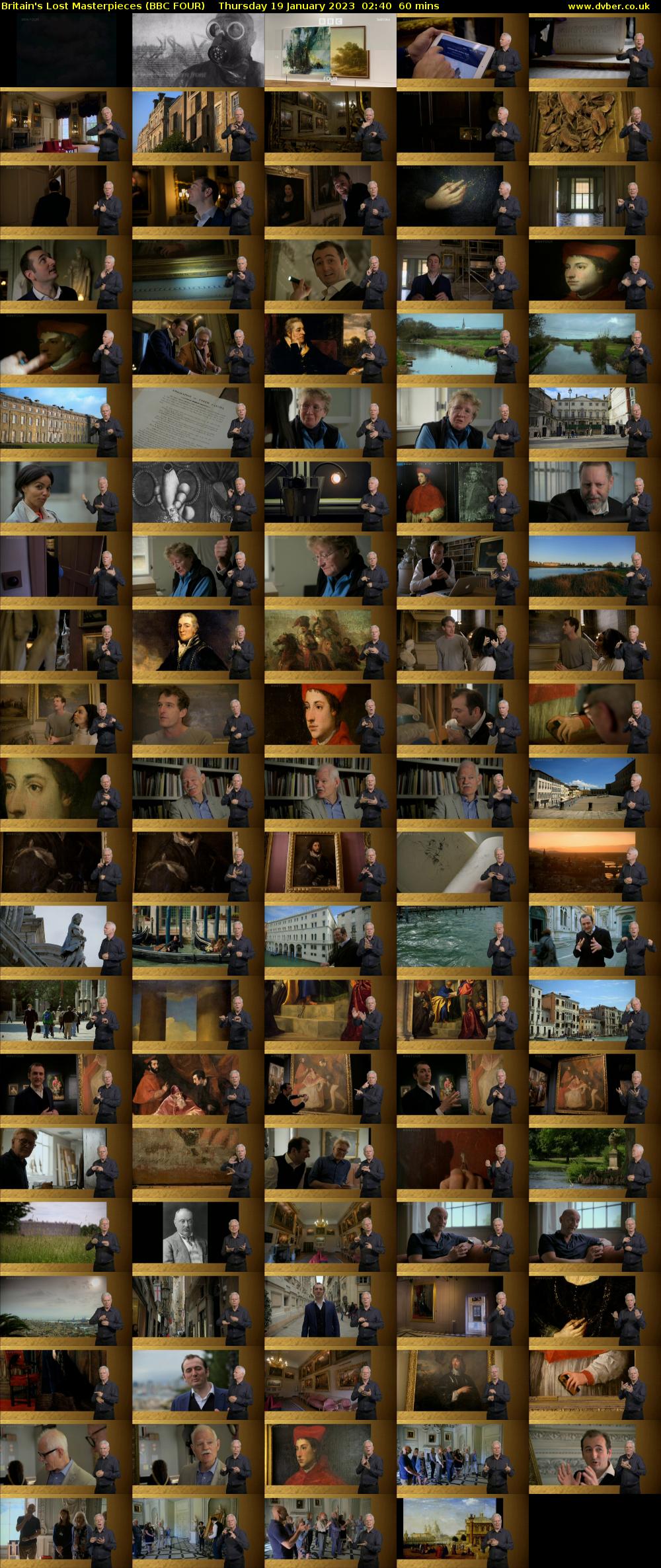 Britain's Lost Masterpieces (BBC FOUR) Thursday 19 January 2023 02:40 - 03:40