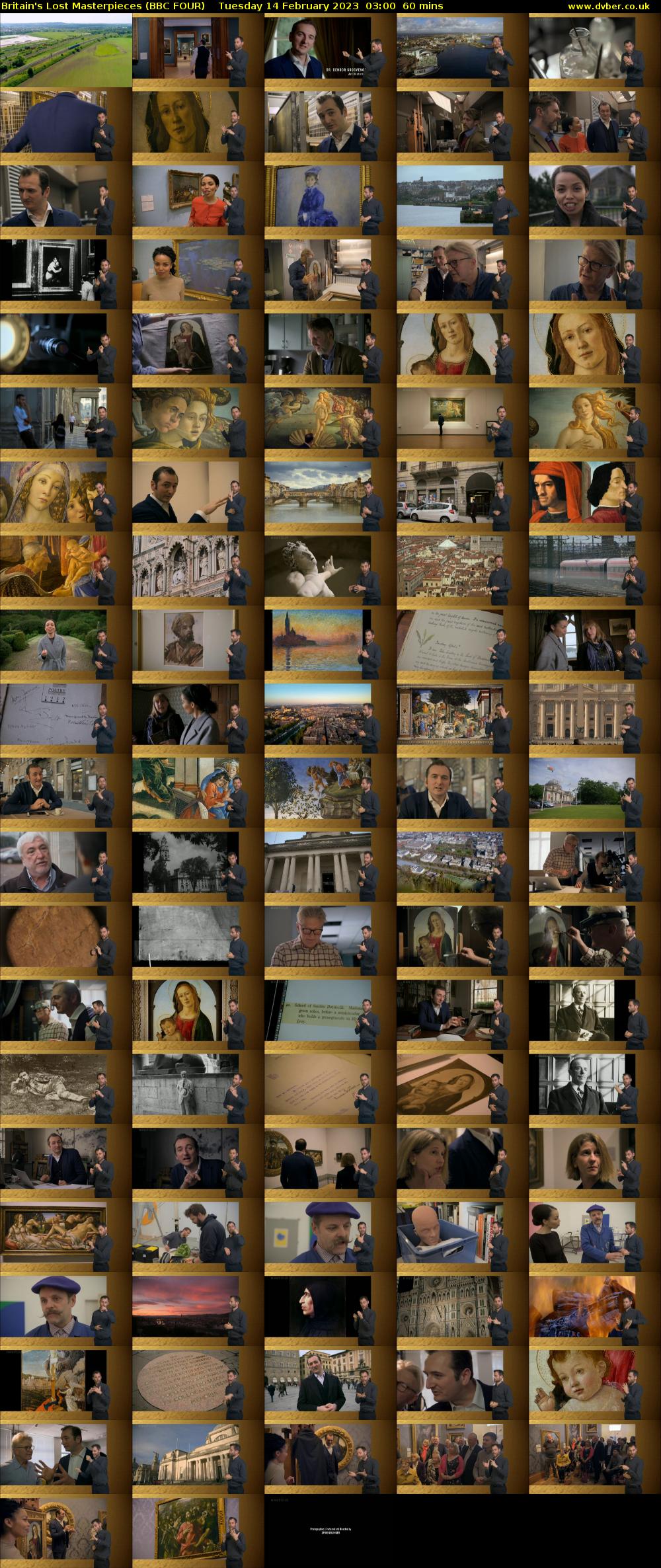 Britain's Lost Masterpieces (BBC FOUR) Tuesday 14 February 2023 03:00 - 04:00
