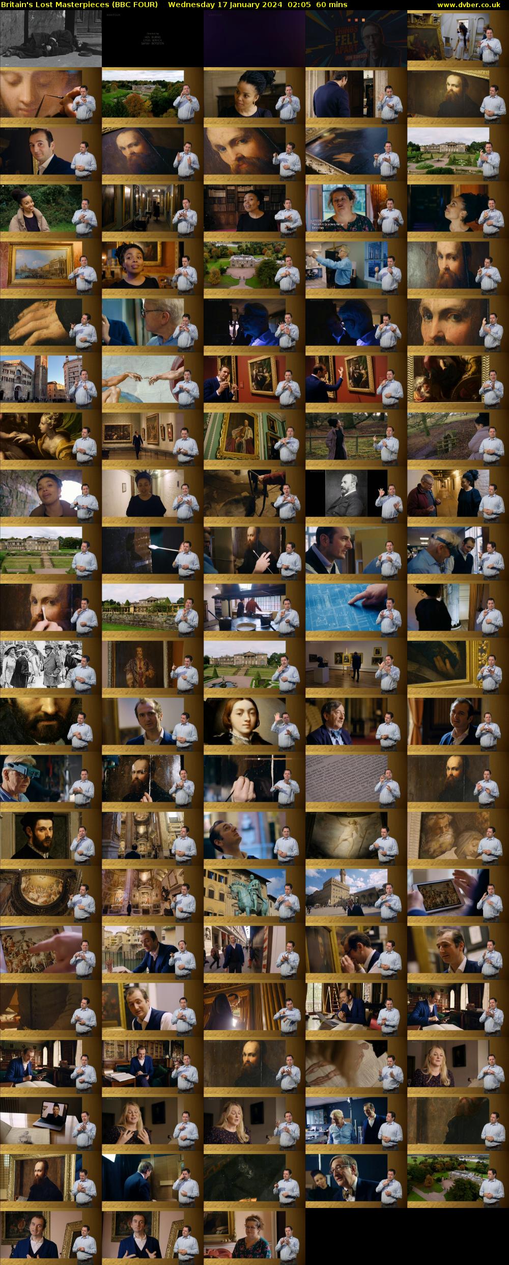Britain's Lost Masterpieces (BBC FOUR) Wednesday 17 January 2024 02:05 - 03:05