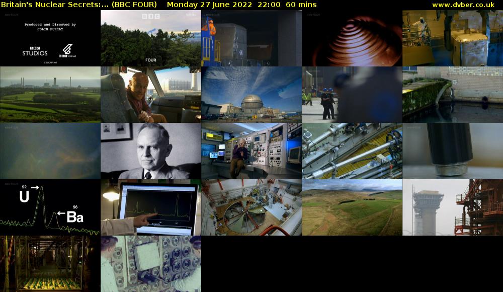 Britain's Nuclear Secrets:... (BBC FOUR) Monday 27 June 2022 22:00 - 23:00