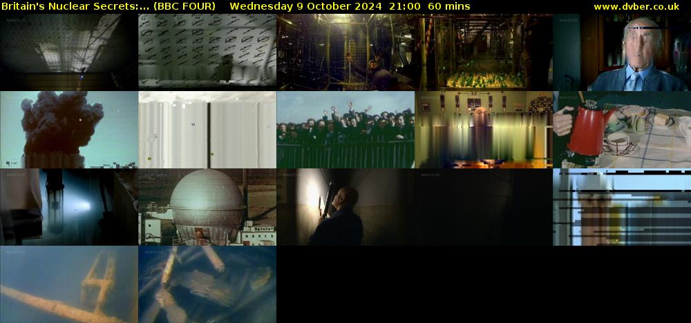 Britain's Nuclear Secrets:... (BBC FOUR) Wednesday 9 October 2024 21:00 - 22:00