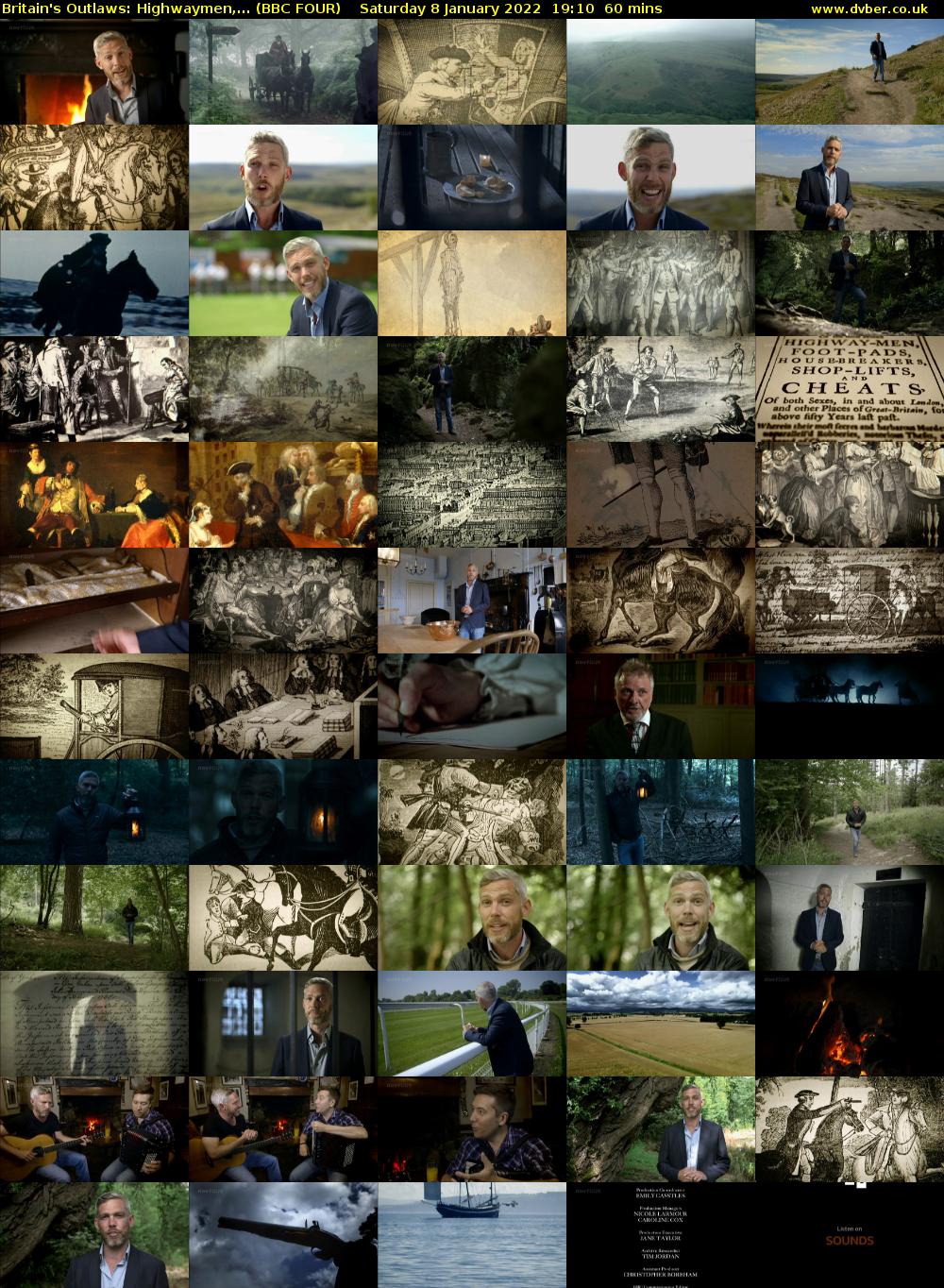 Britain's Outlaws: Highwaymen,... (BBC FOUR) Saturday 8 January 2022 19:10 - 20:10