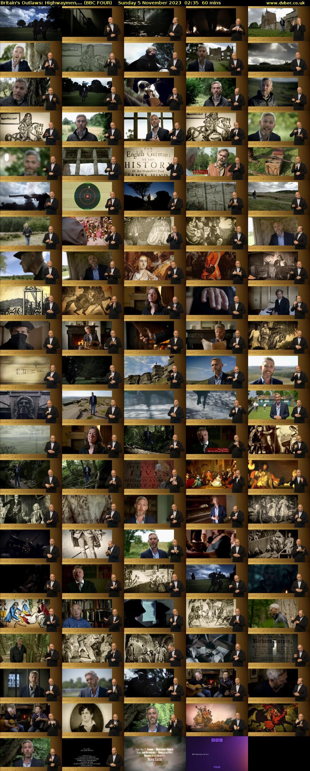 Britain's Outlaws: Highwaymen,... (BBC FOUR) Sunday 5 November 2023 02:35 - 03:35
