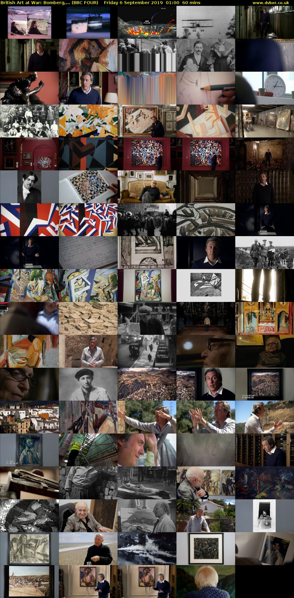 British Art at War: Bomberg,... (BBC FOUR) Friday 6 September 2019 01:00 - 02:00