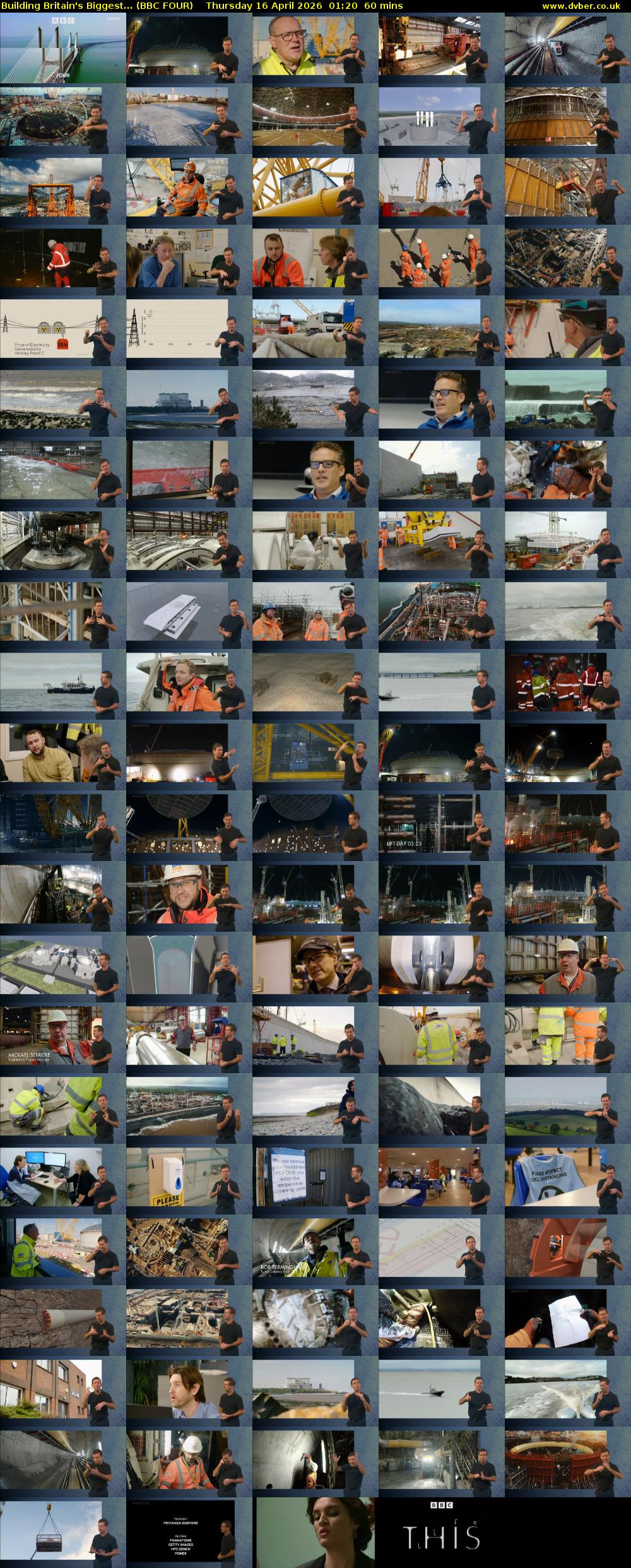 Building Britain's Biggest... (BBC FOUR) Thursday 16 April 2026 01:20 - 02:20