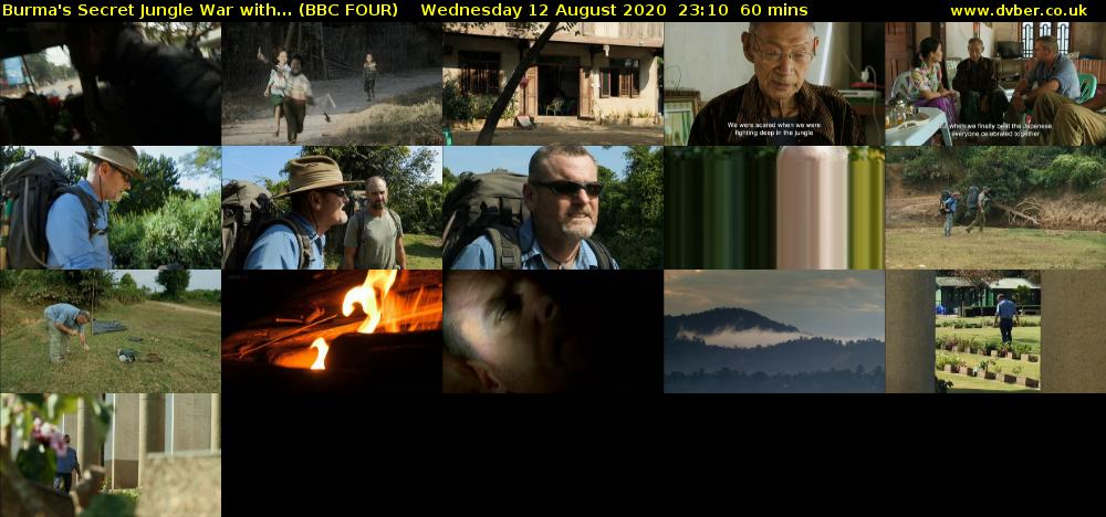 Burma's Secret Jungle War with... (BBC FOUR) Wednesday 12 August 2020 23:10 - 00:10