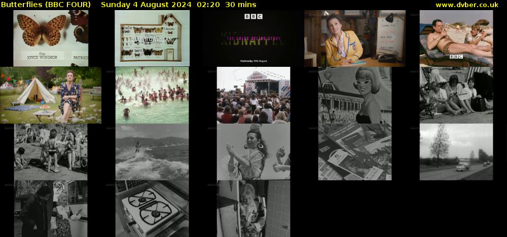 Butterflies (BBC FOUR) Sunday 4 August 2024 02:20 - 02:50