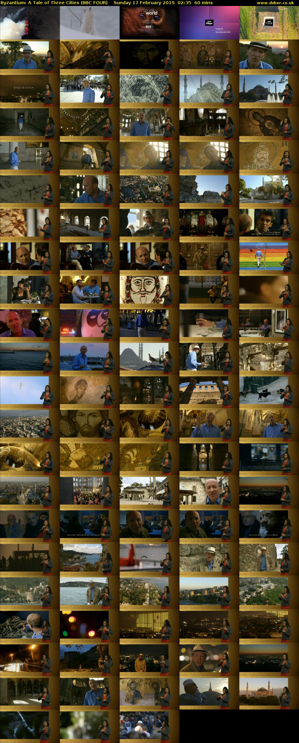 Byzantium: A Tale of Three Cities (BBC FOUR) Sunday 17 February 2019 02:35 - 03:35