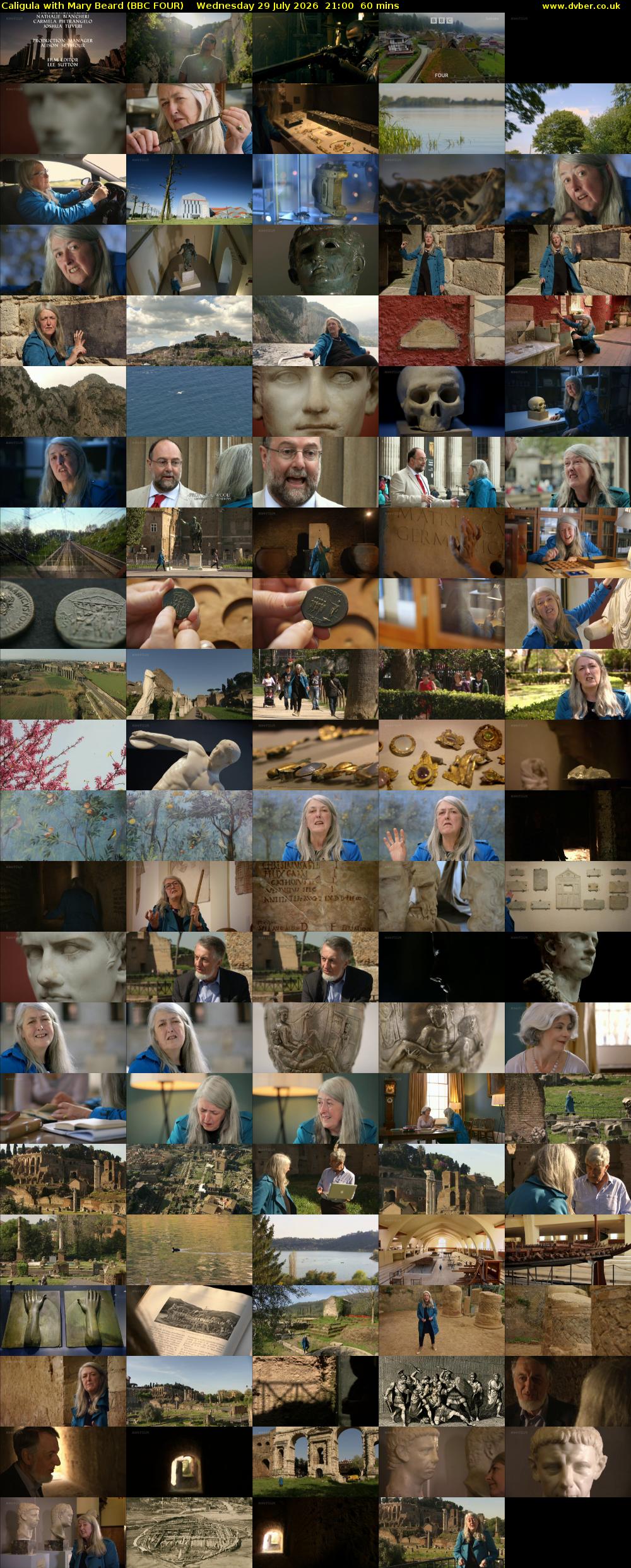 Caligula with Mary Beard (BBC FOUR) Wednesday 29 July 2026 21:00 - 22:00