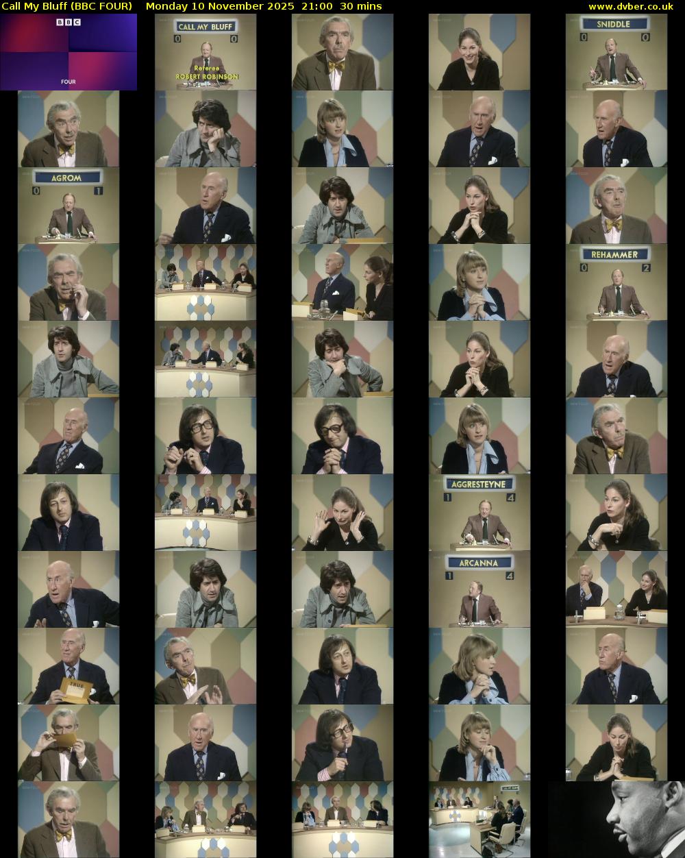 Call My Bluff (BBC FOUR) Monday 10 November 2025 21:00 - 21:30