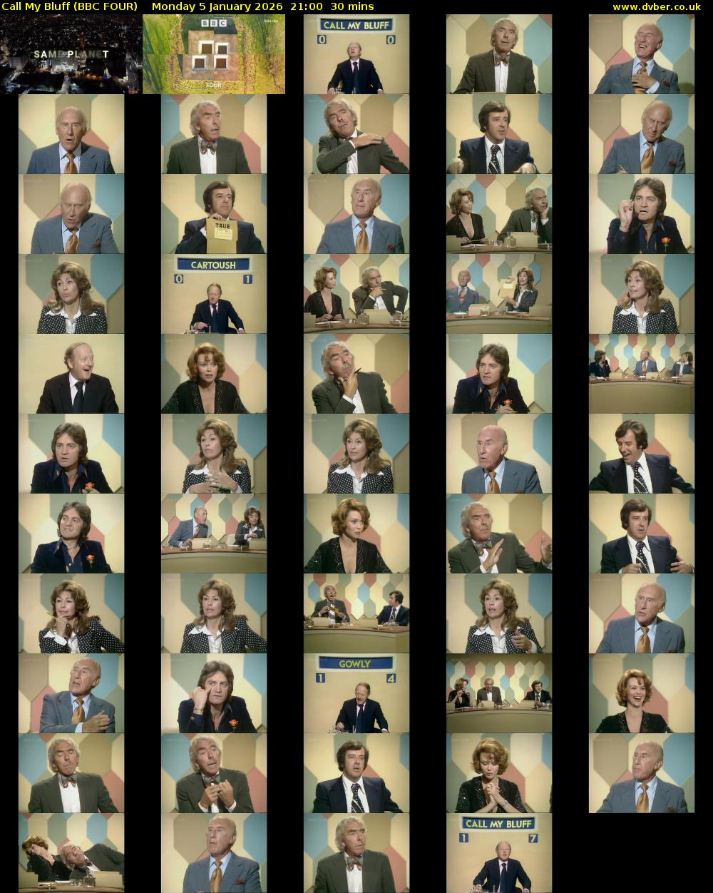 Call My Bluff (BBC FOUR) Monday 5 January 2026 21:00 - 21:30