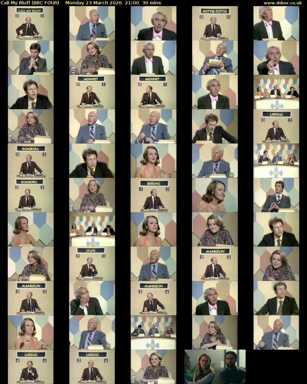 Call My Bluff (BBC FOUR) Monday 23 March 2026 21:00 - 21:30