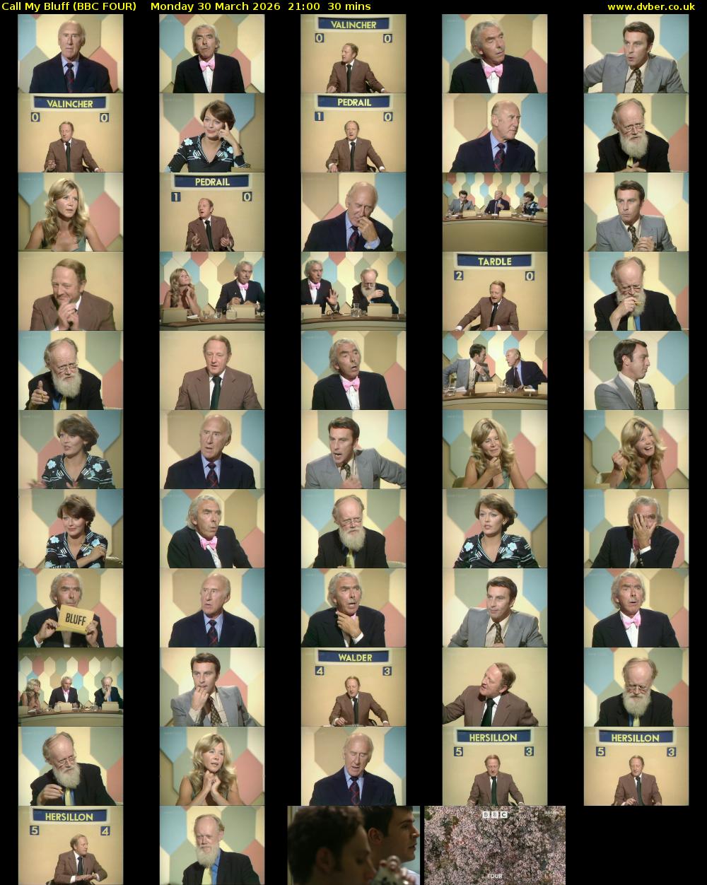 Call My Bluff (BBC FOUR) Monday 30 March 2026 21:00 - 21:30