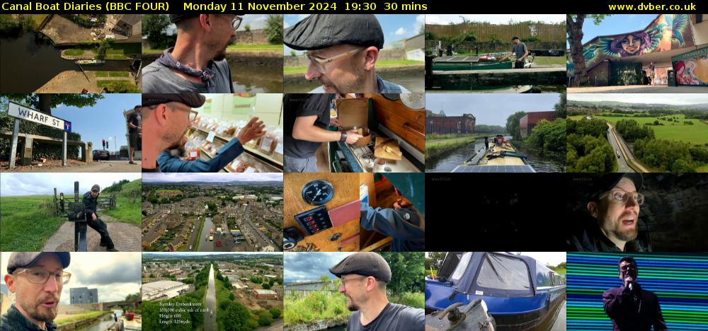 Canal Boat Diaries (BBC FOUR) Monday 11 November 2024 19:30 - 20:00