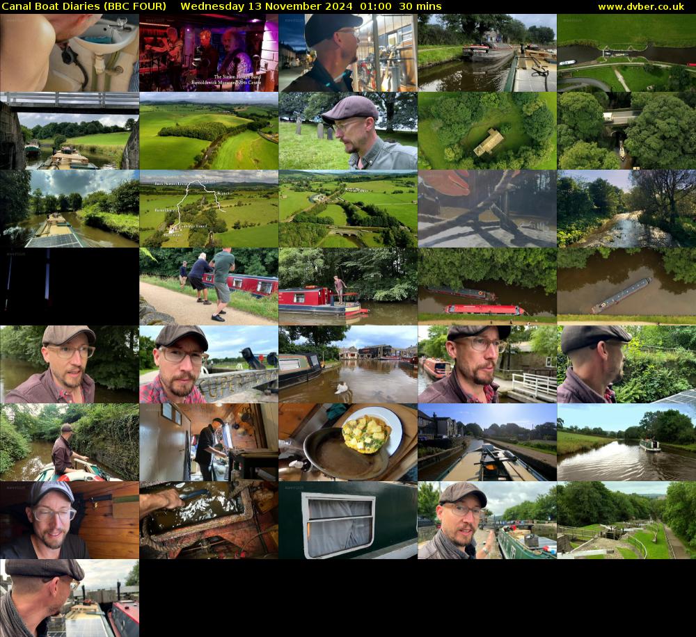 Canal Boat Diaries (BBC FOUR) Wednesday 13 November 2024 01:00 - 01:30