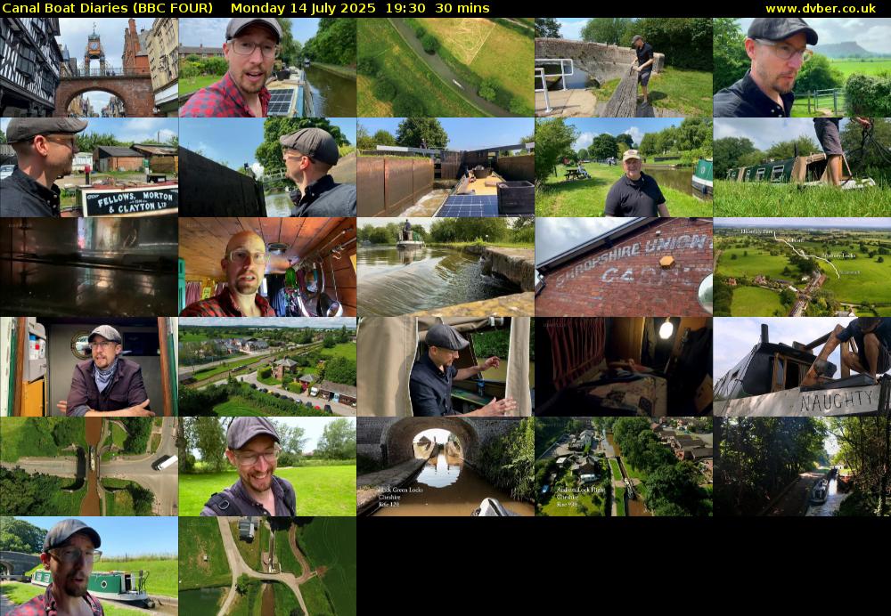 Canal Boat Diaries (BBC FOUR) Monday 14 July 2025 19:30 - 20:00