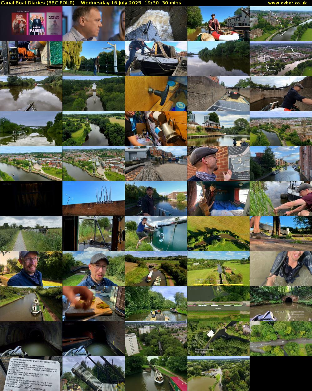 Canal Boat Diaries (BBC FOUR) Wednesday 16 July 2025 19:30 - 20:00