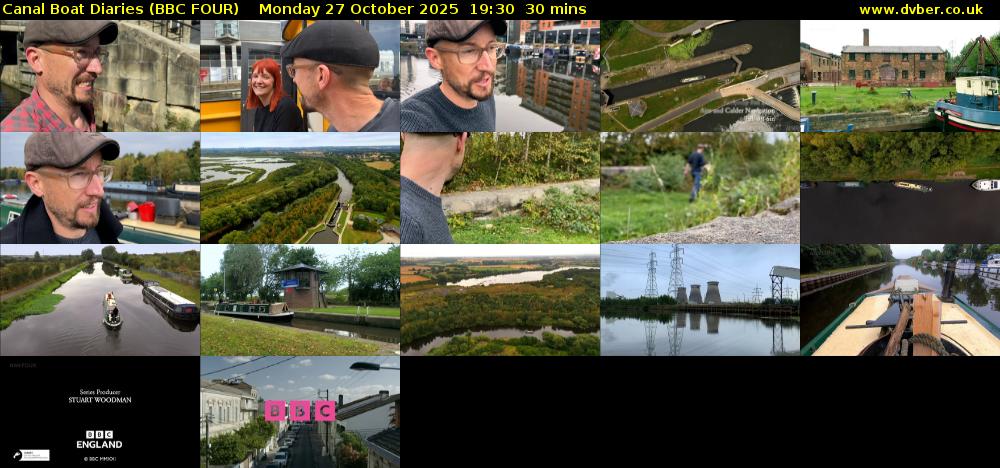 Canal Boat Diaries (BBC FOUR) Monday 27 October 2025 19:30 - 20:00