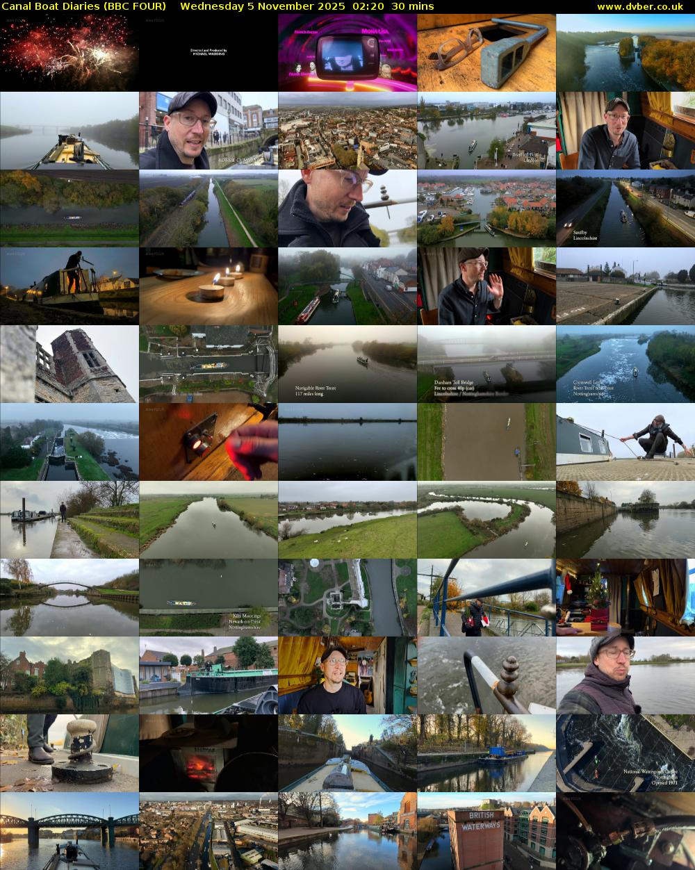Canal Boat Diaries (BBC FOUR) Wednesday 5 November 2025 02:20 - 02:50