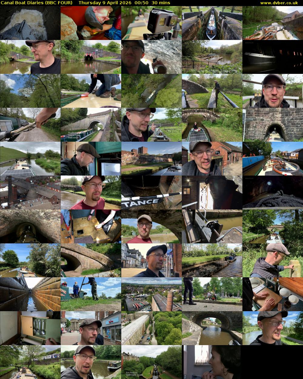 Canal Boat Diaries (BBC FOUR) Thursday 9 April 2026 00:50 - 01:20