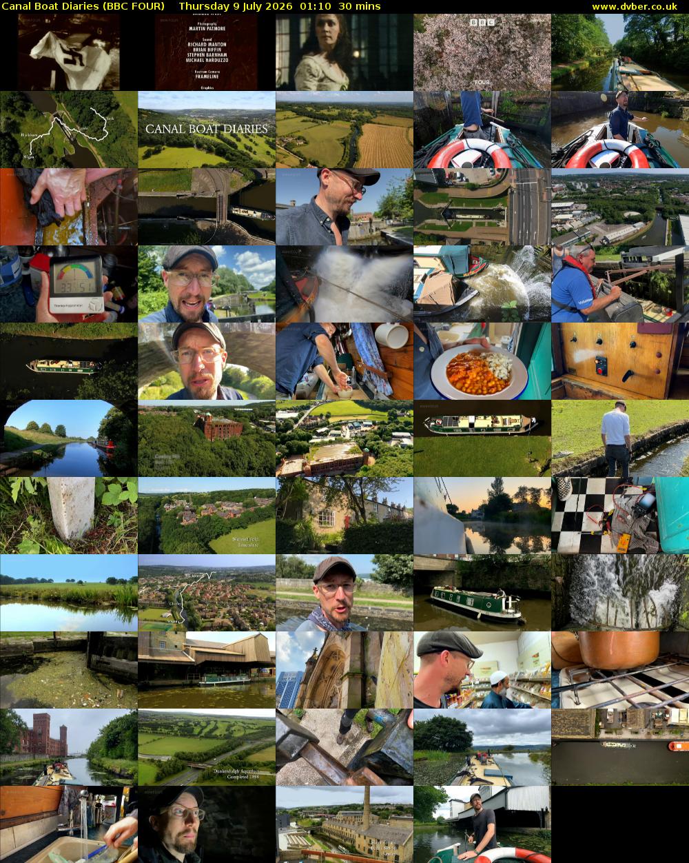 Canal Boat Diaries (BBC FOUR) Thursday 9 July 2026 01:10 - 01:40