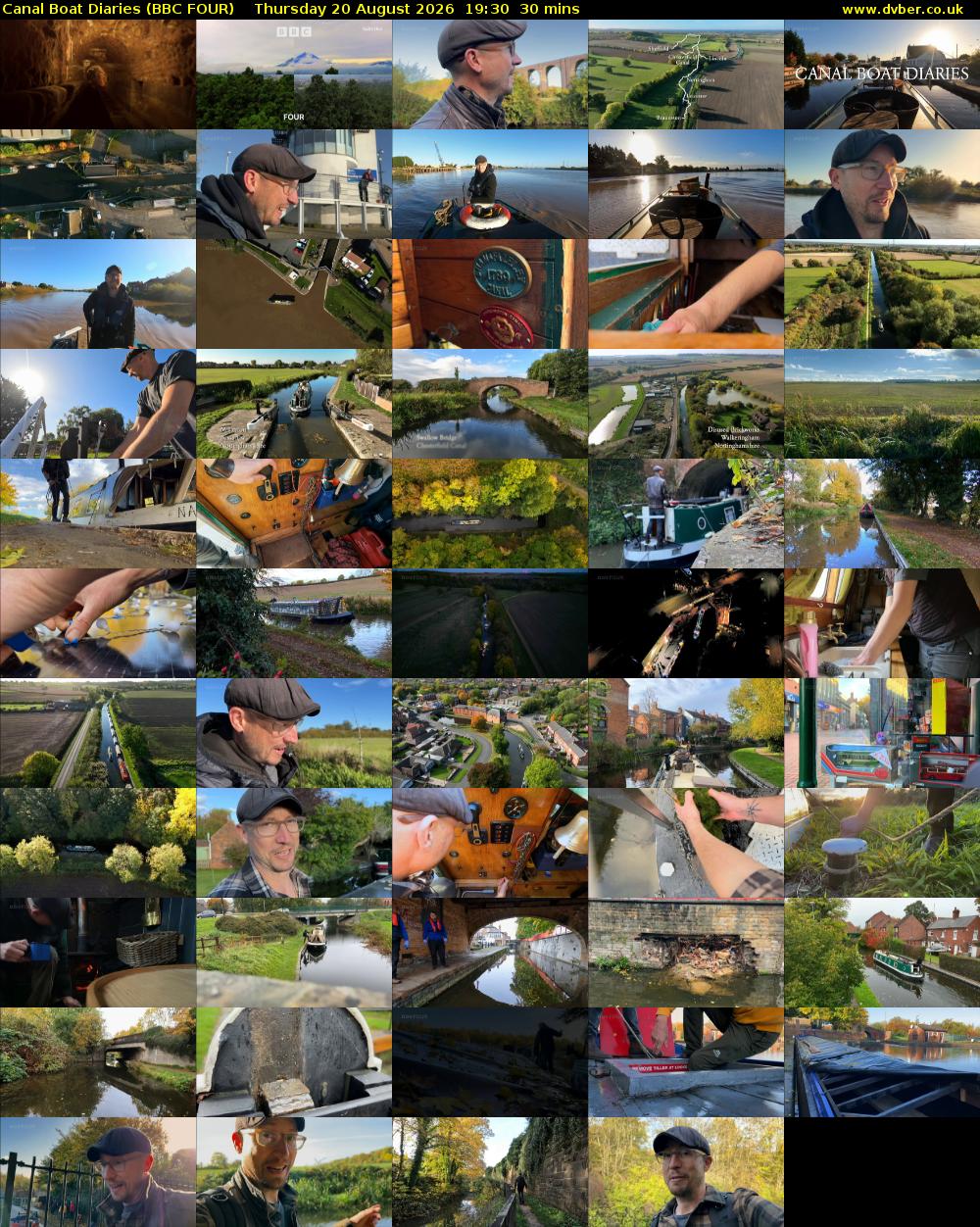 Canal Boat Diaries (BBC FOUR) Thursday 20 August 2026 19:30 - 20:00