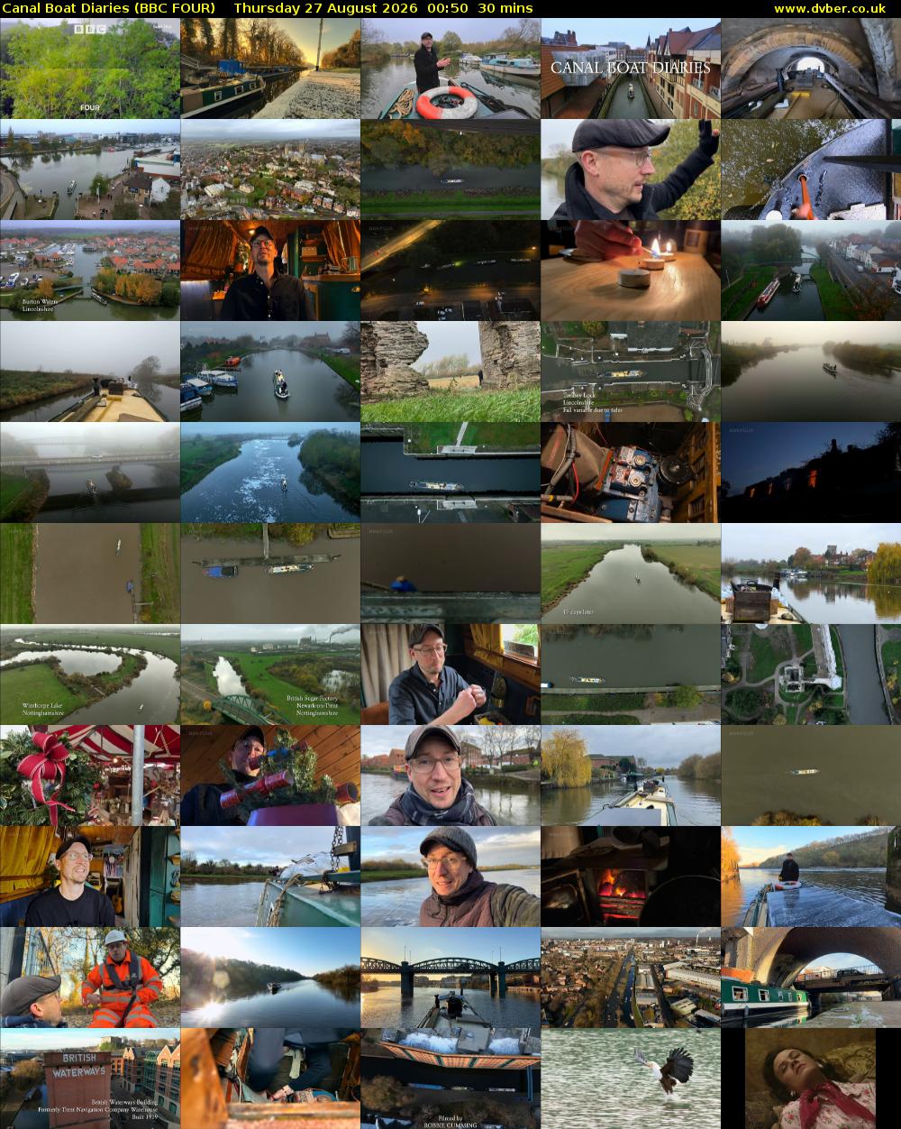 Canal Boat Diaries (BBC FOUR) Thursday 27 August 2026 00:50 - 01:20