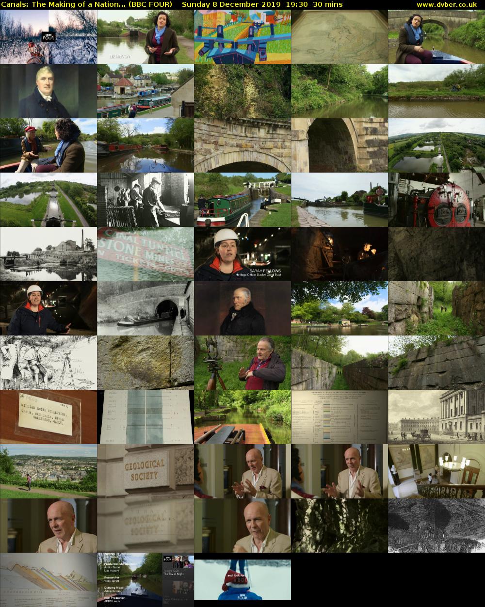 Canals: The Making of a Nation... (BBC FOUR) Sunday 8 December 2019 19:30 - 20:00