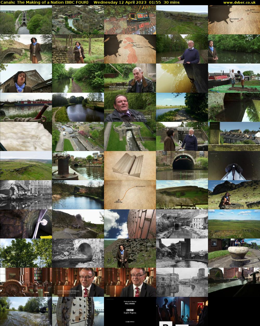 Canals: The Making of a Nation (BBC FOUR) Wednesday 12 April 2023 01:55 - 02:25