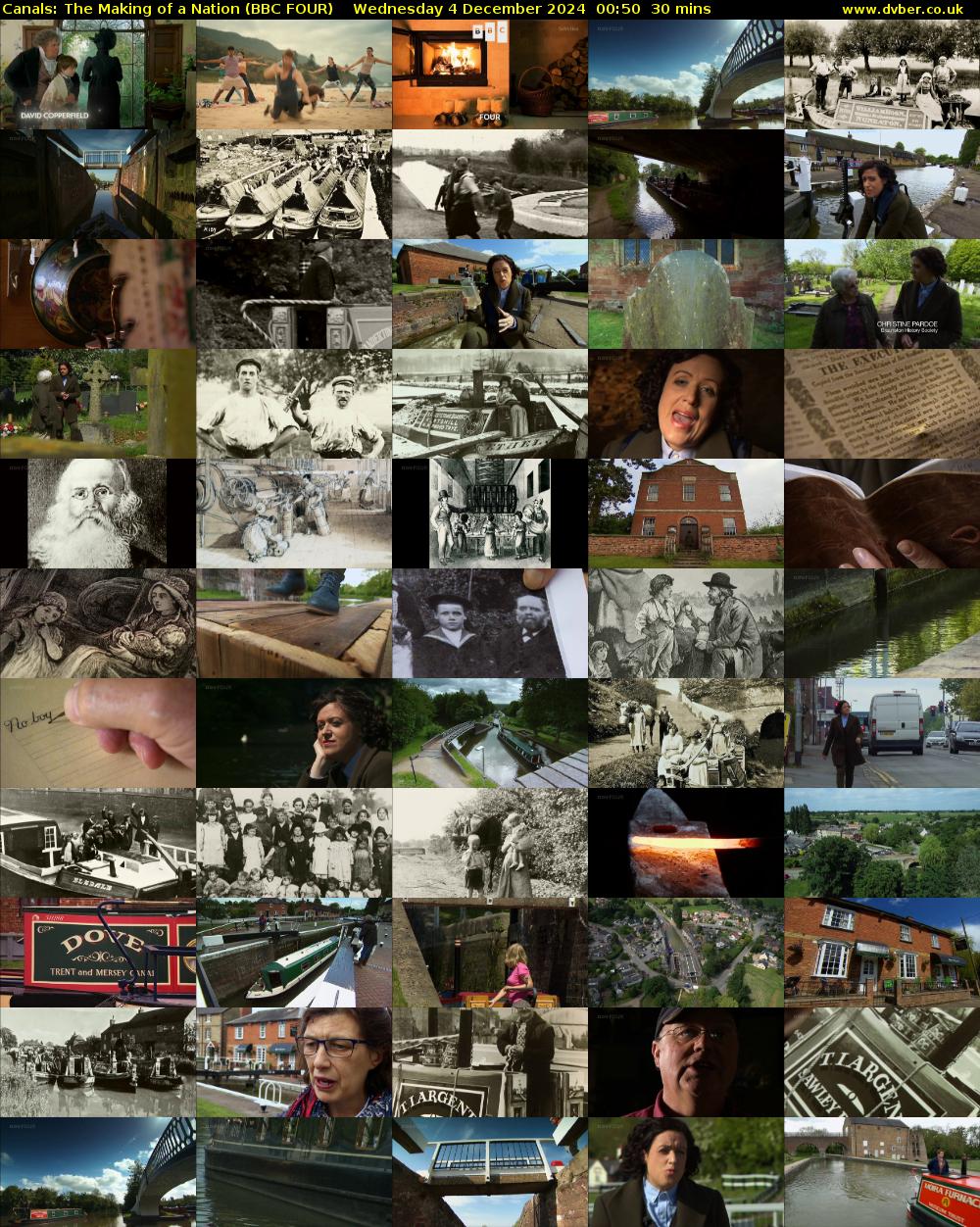 Canals: The Making of a Nation (BBC FOUR) Wednesday 4 December 2024 00:50 - 01:20