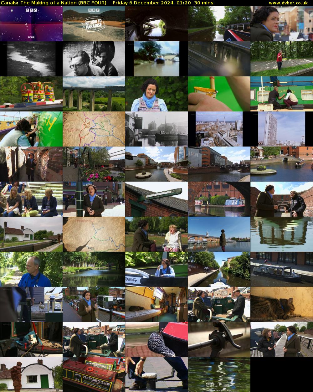 Canals: The Making of a Nation (BBC FOUR) Friday 6 December 2024 01:20 - 01:50